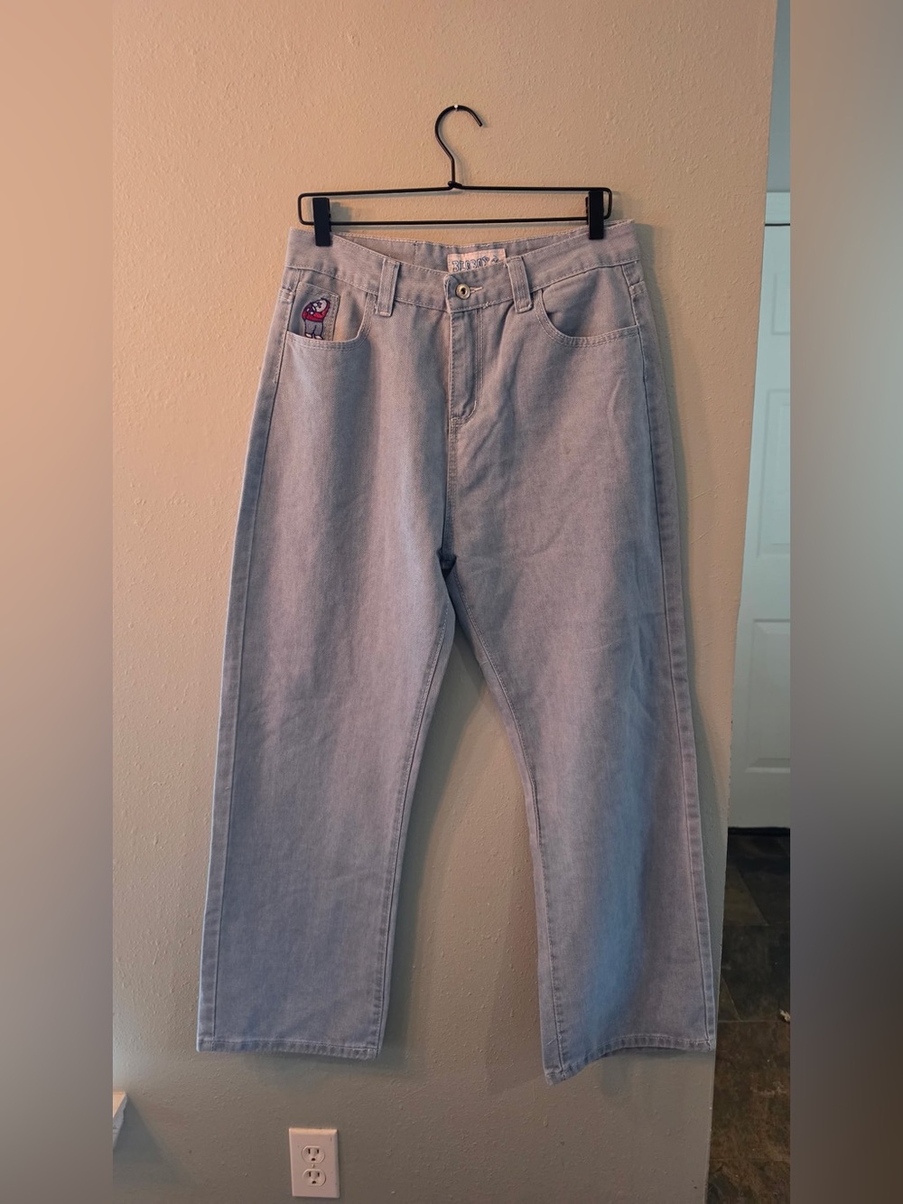 Polar Skate Co Big Boy Jeans Light Wash Denim Baggy Skate Jeans Size Large L NWT